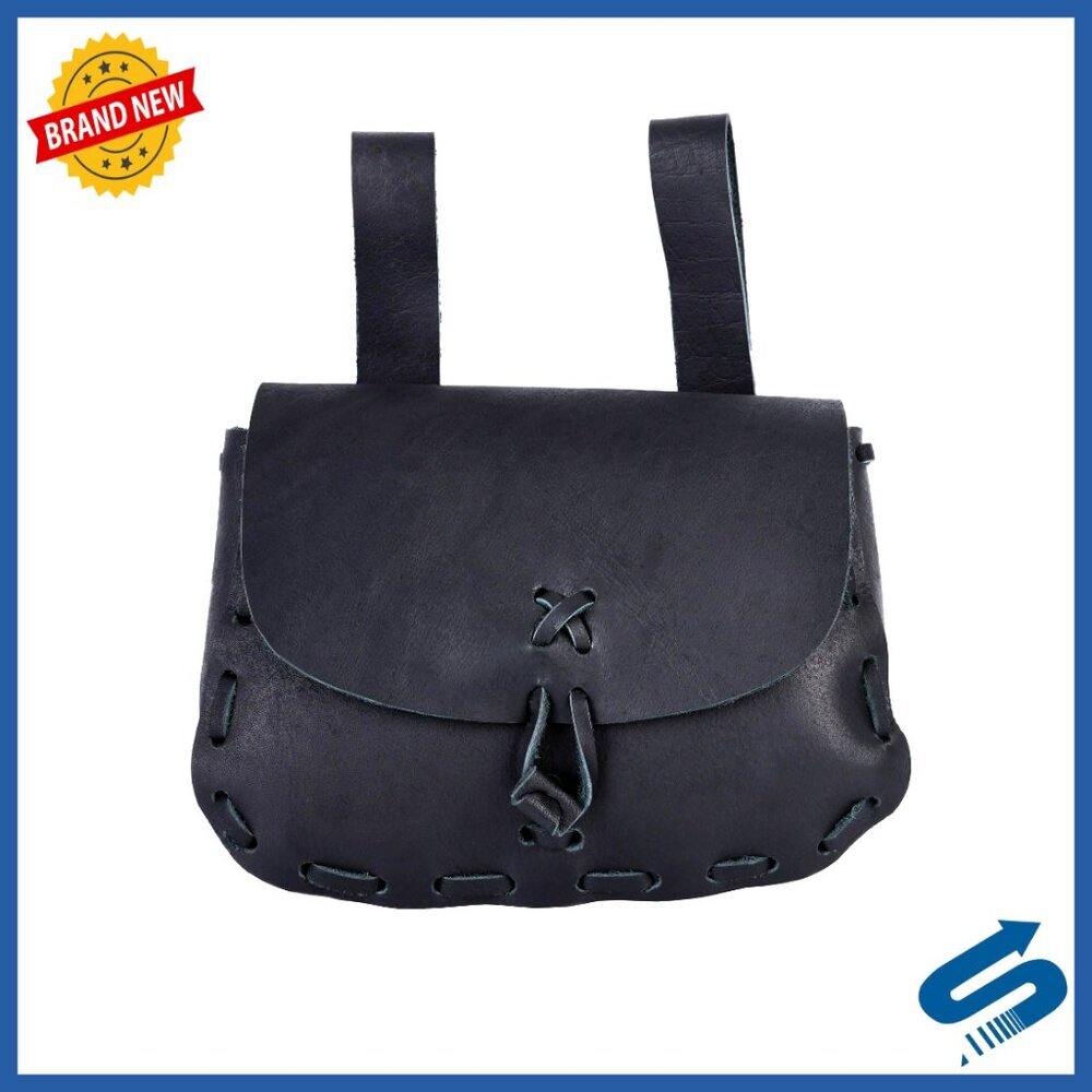 Genuine Leather Belt Bag Fanny Pack Medieval Viking LARP Festival